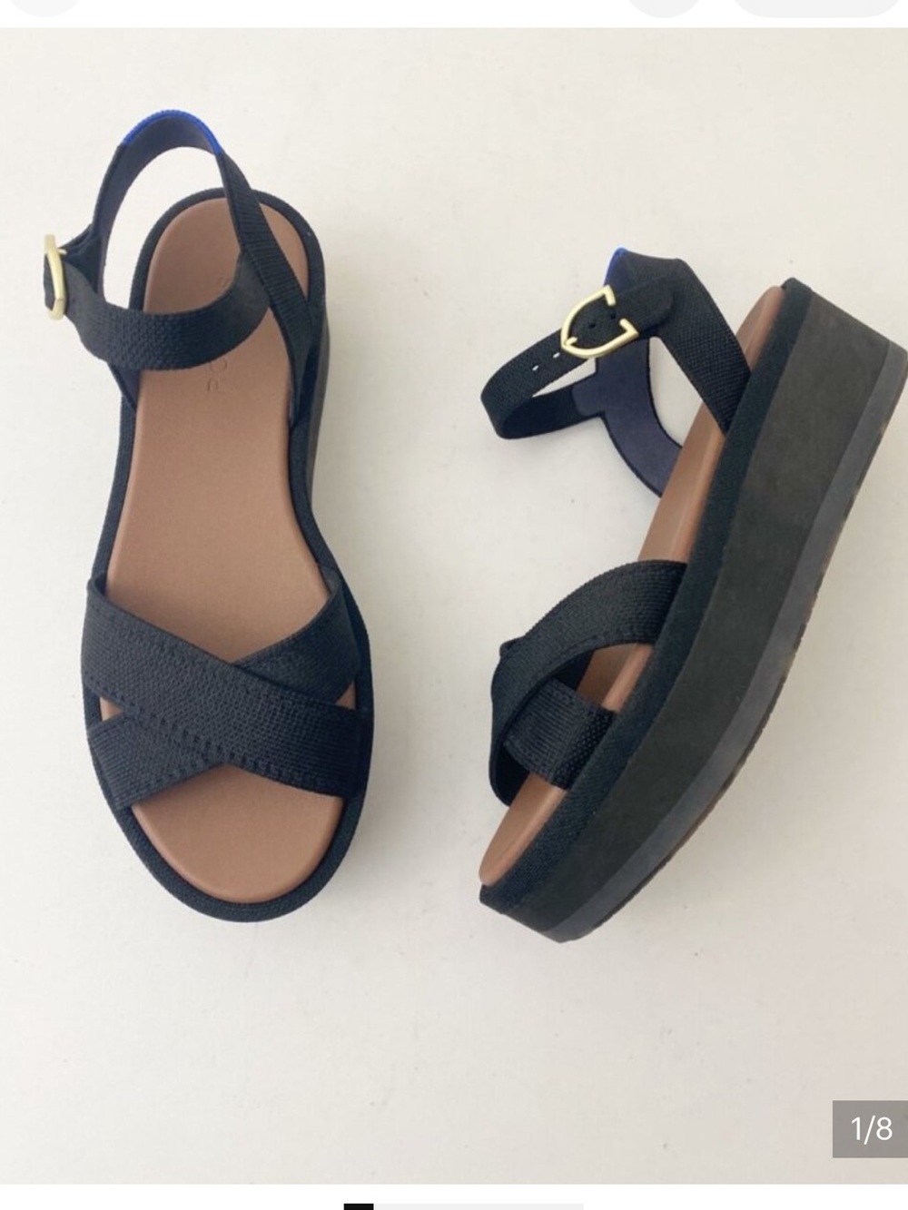 Rothy's The Criss–Cross Lightweight Wedge Sandal Shoes